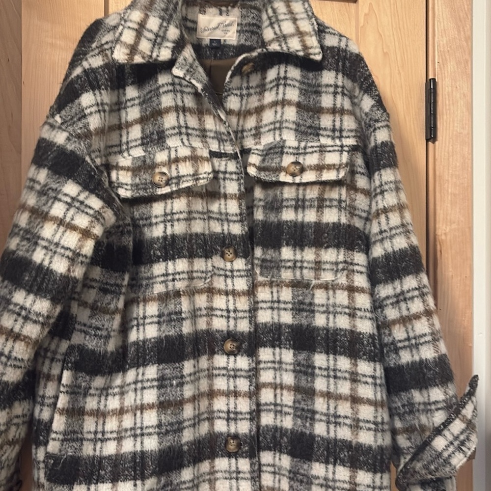 Women’s winter plaid coat
